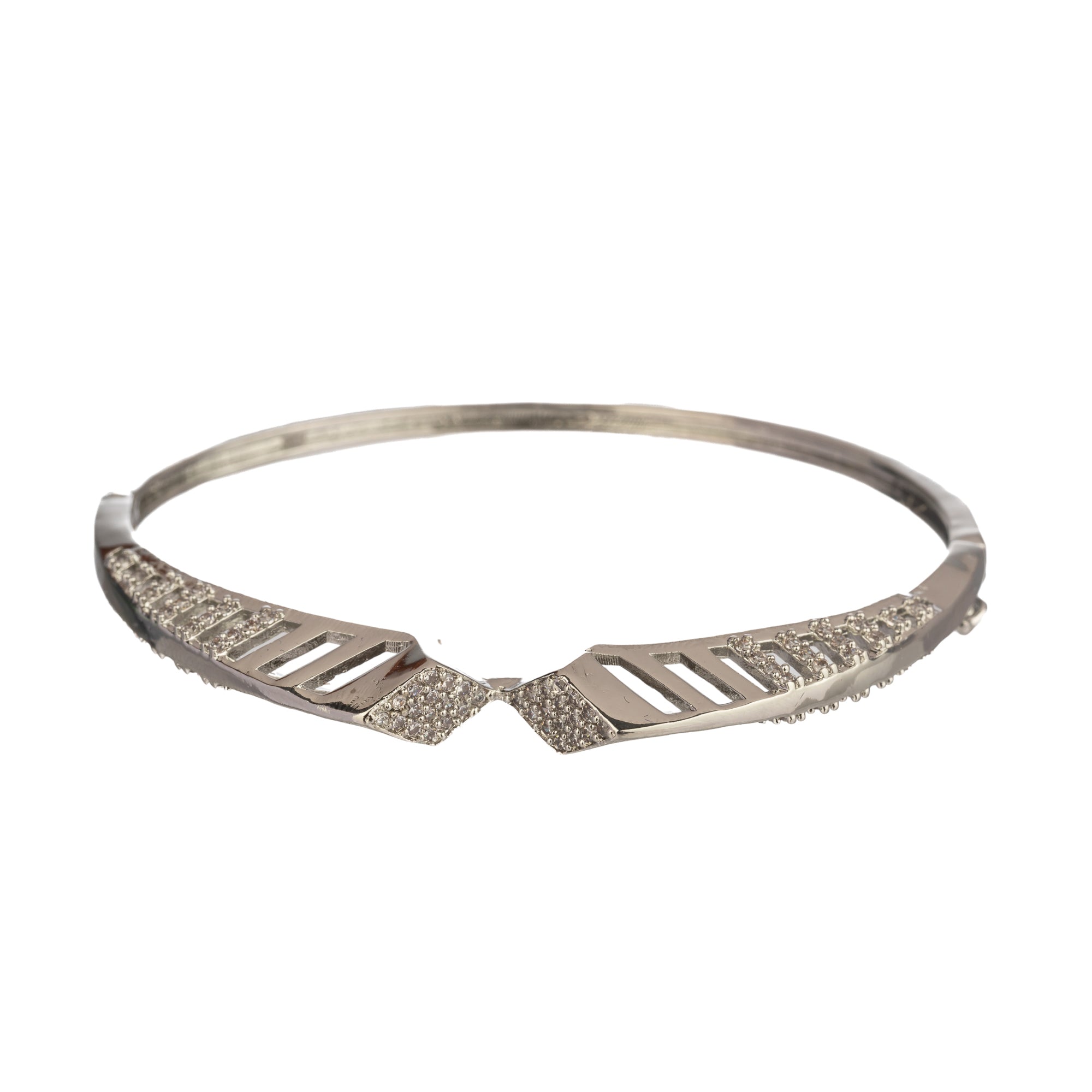 "Beautiful zircon bracelet with studded stones, perfect for party wear, adding sparkle to your wrist."