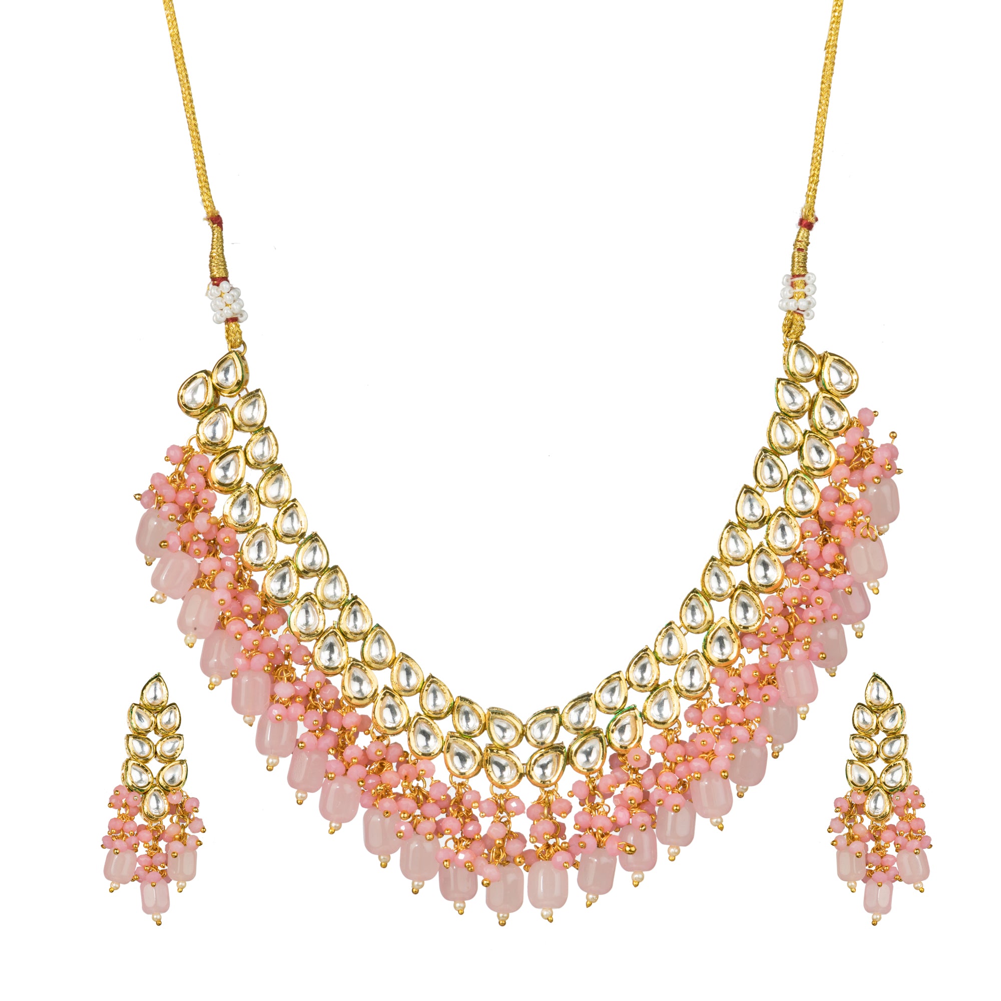 "Zircon stud earrings in silver offer intricate detailing and radiant sparkle for a traditional, elegant party wear look."