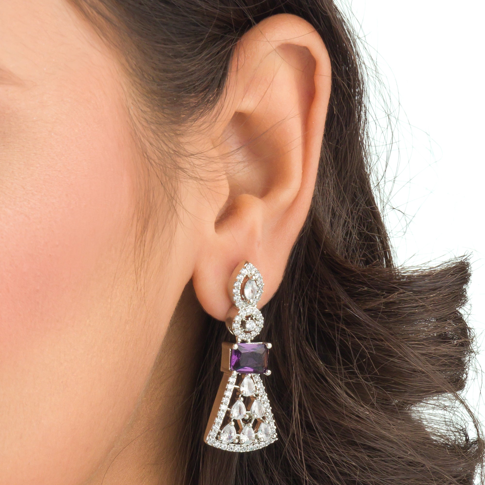 "Navy blue zircon necklace set with maang tikka exudes elegant coordination and style."