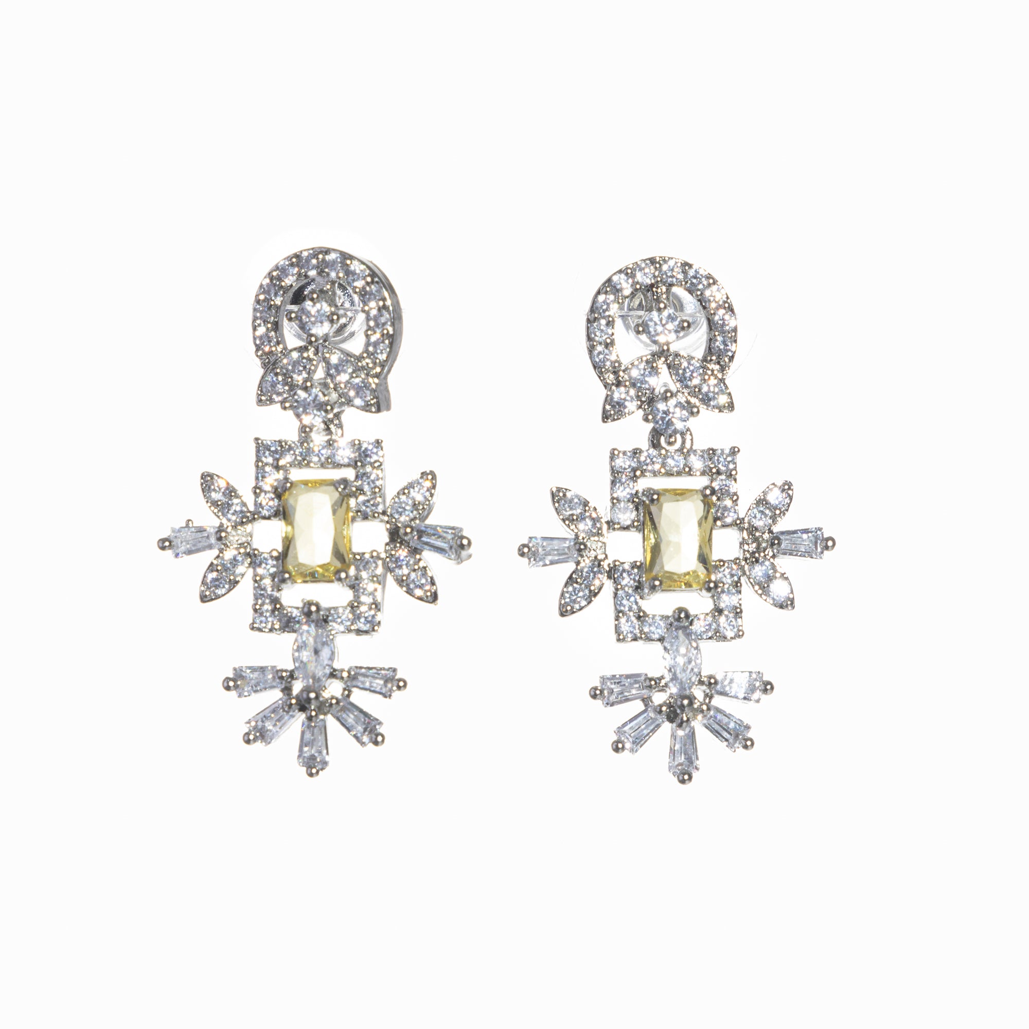 Rose gold necklace with yellow zircon brings radiant charm and warmth to your look.