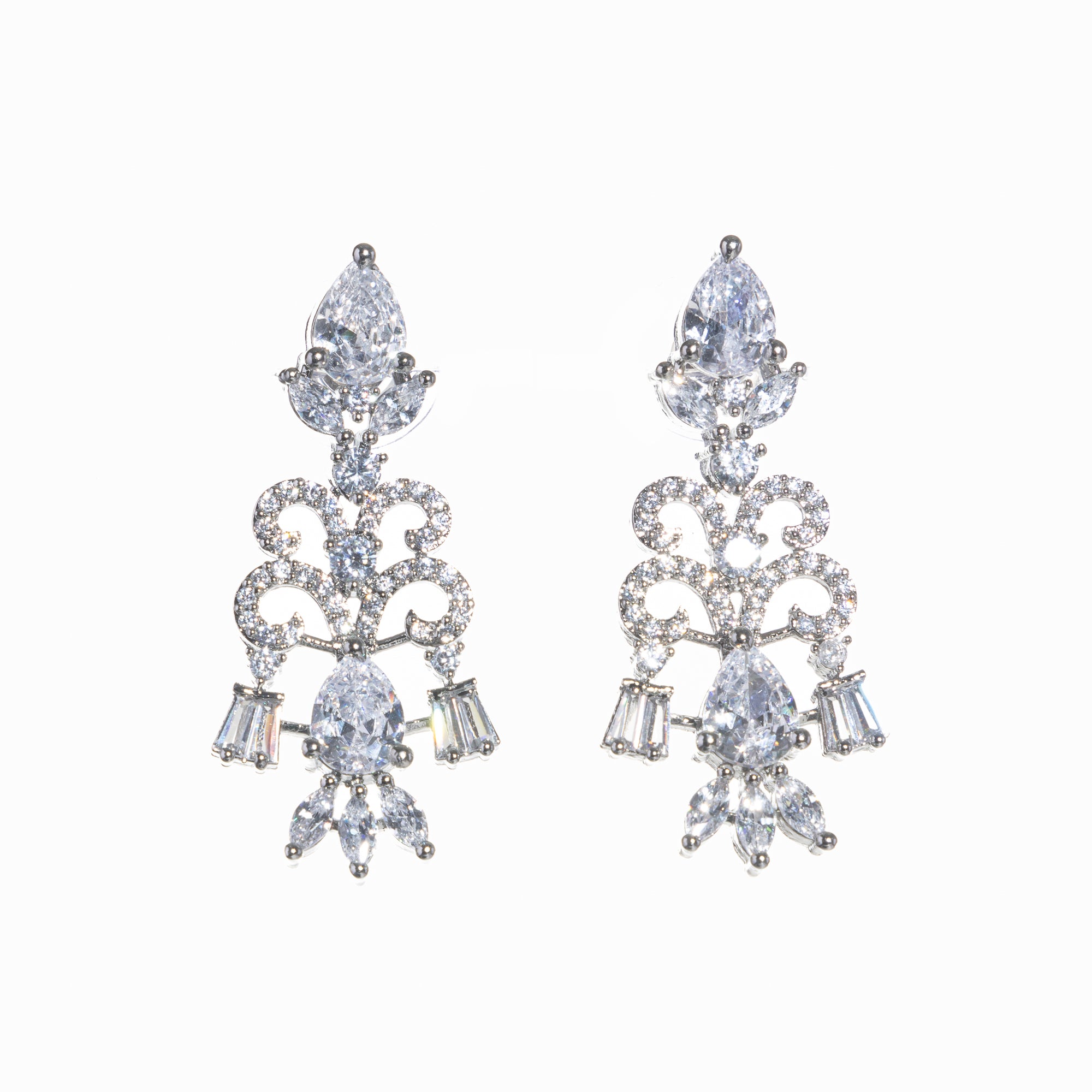 "Zircon necklace sparkles with dazzling brilliance for a sophisticated look."