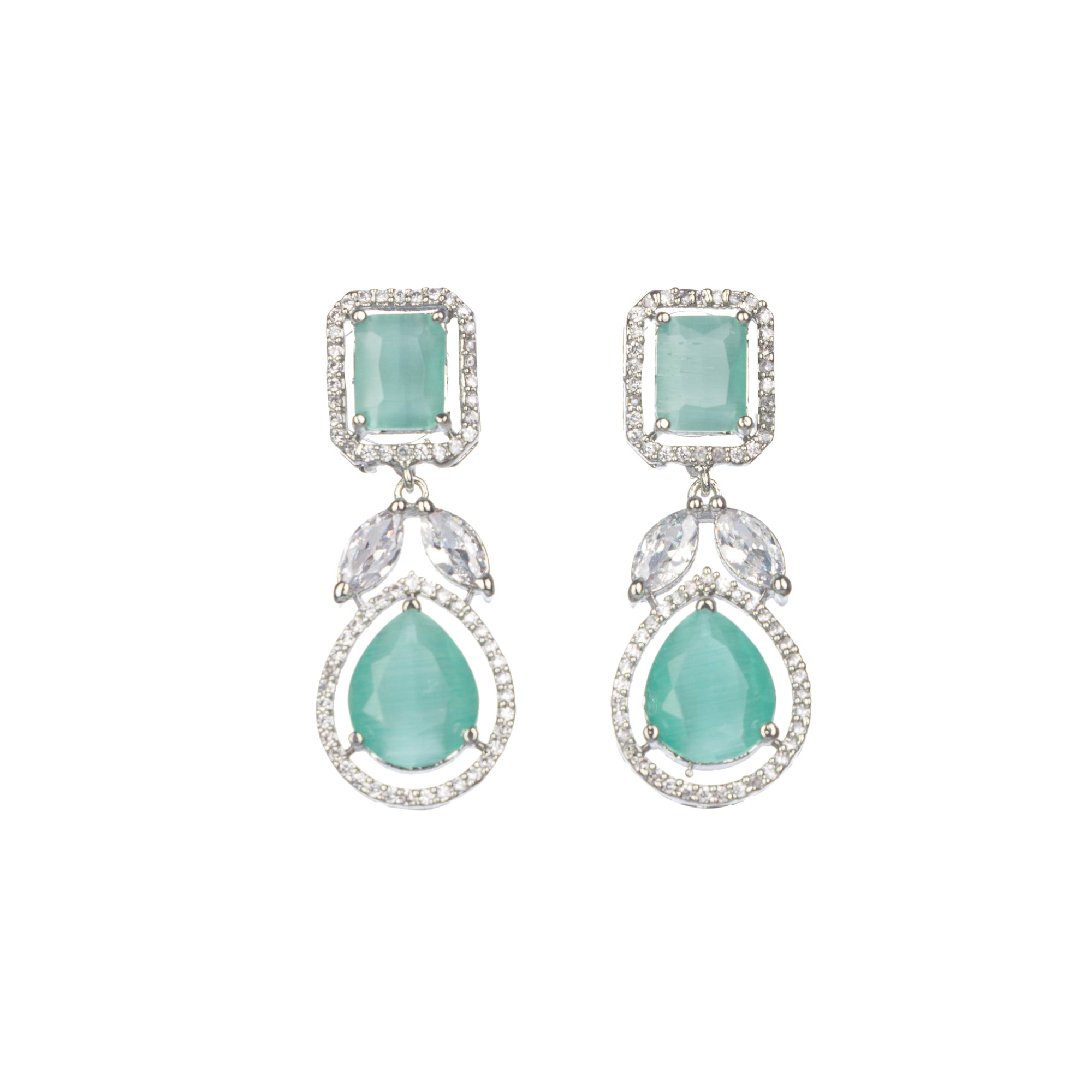 "Captivating green zircon necklace adds vibrant elegance for a festival-ready look."