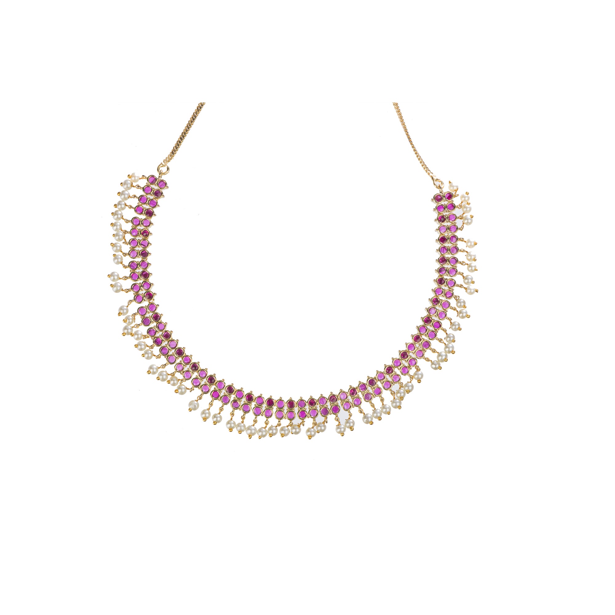 PINK GOLD TONE SHORT JEWELRY OFFERS SUBTLE, CHIC SOPHISTICATION.