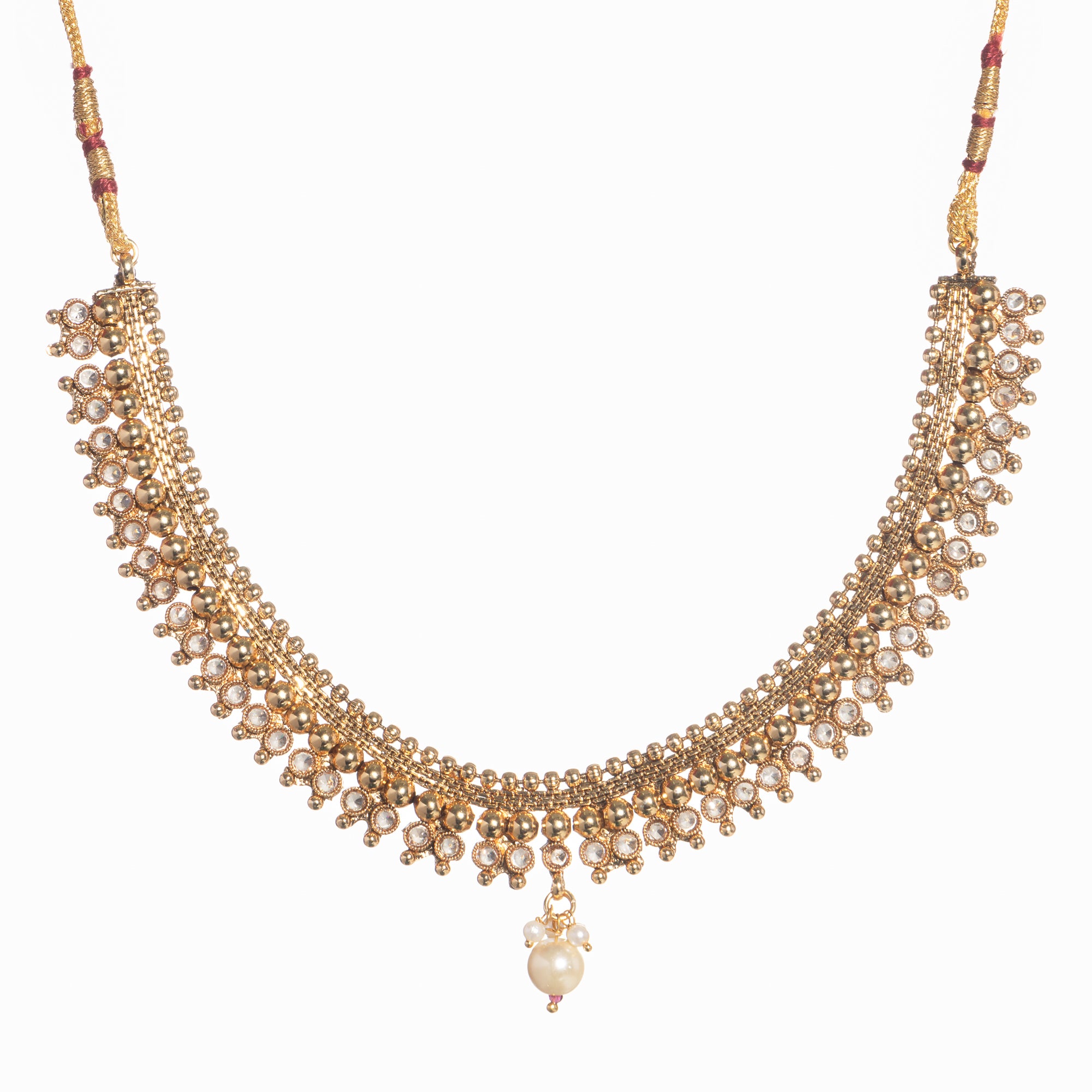Sophisticated gold-tone choker exudes timeless charm for festive occasions.