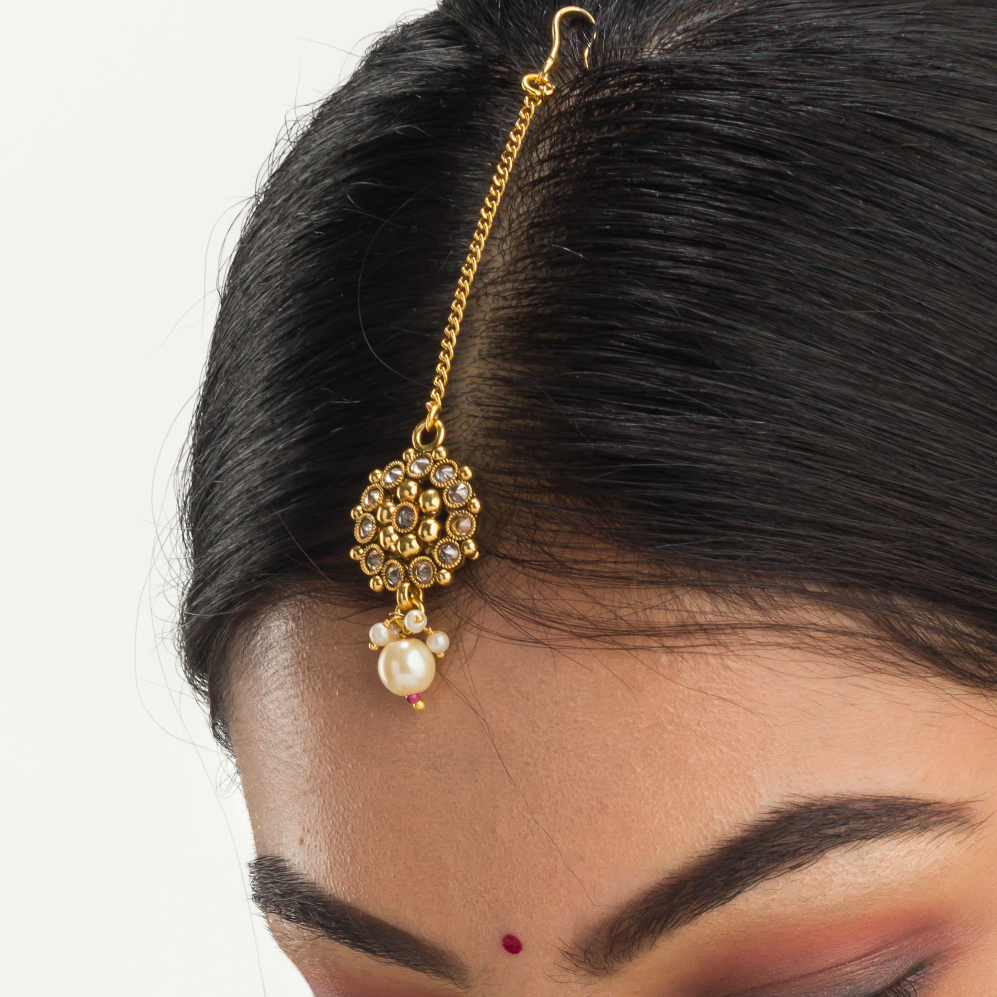 Sophisticated gold-tone choker exudes timeless charm for festive occasions.