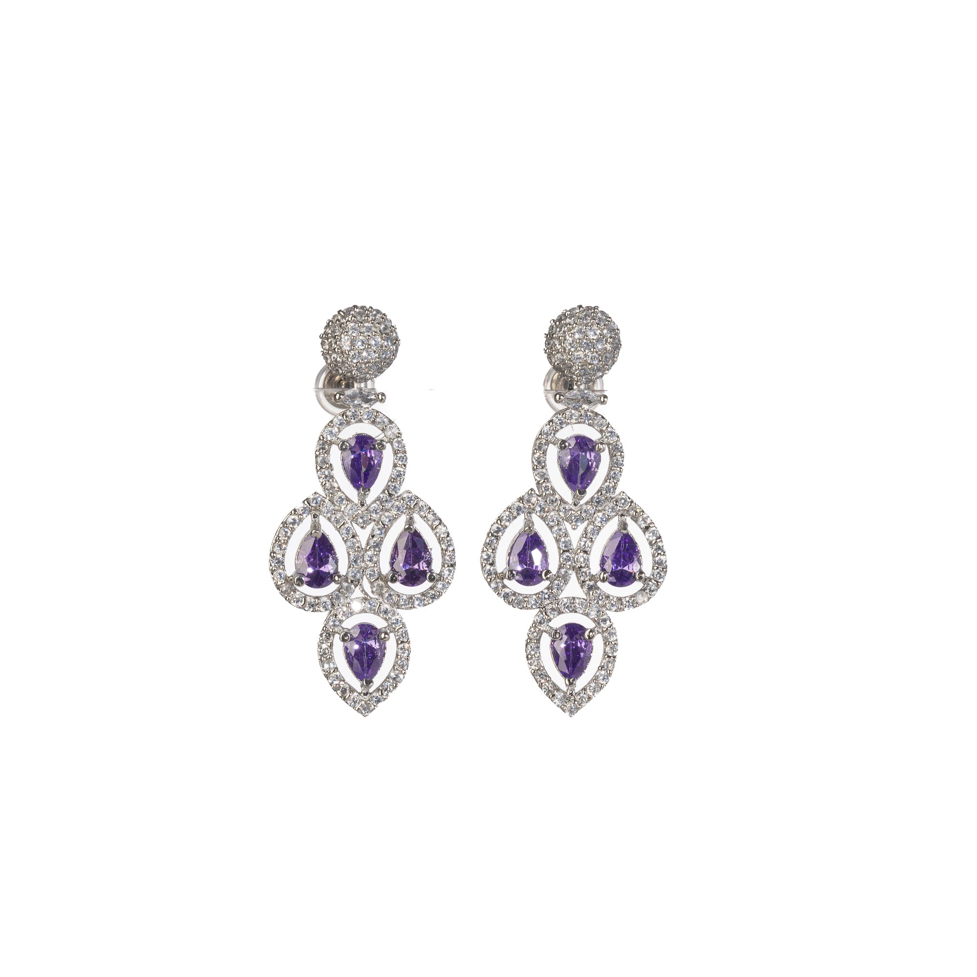 Violet zircon necklace adds a rich, sophisticated touch to festive looks.