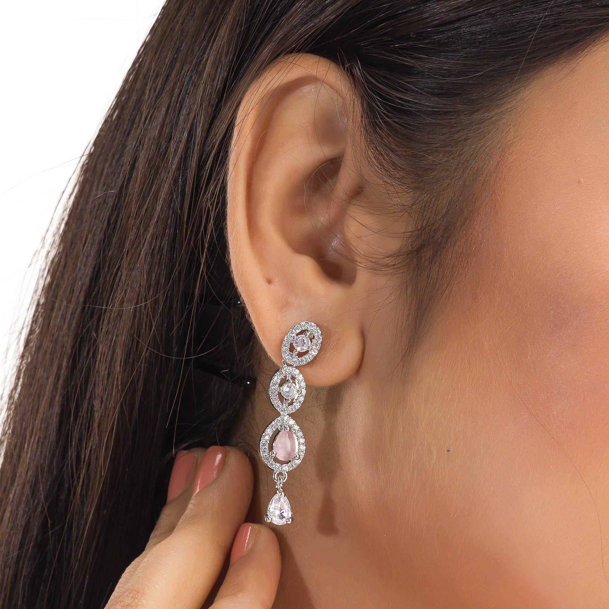Pink zircon necklace offering vibrant sparkle for a romantic, elegant look