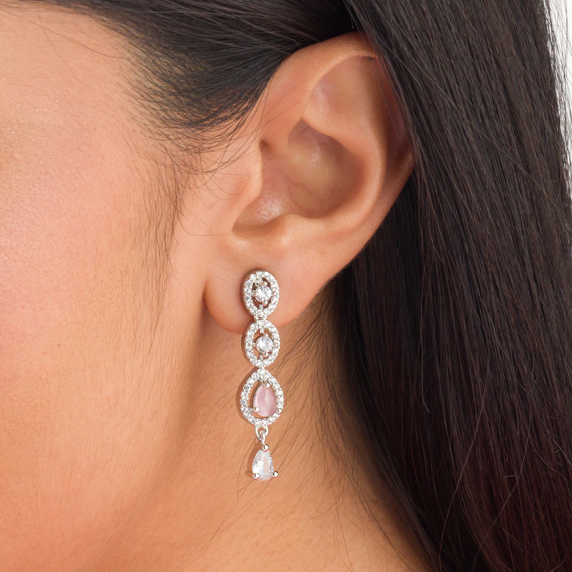 Pink zircon necklace offering vibrant sparkle for a romantic, elegant look