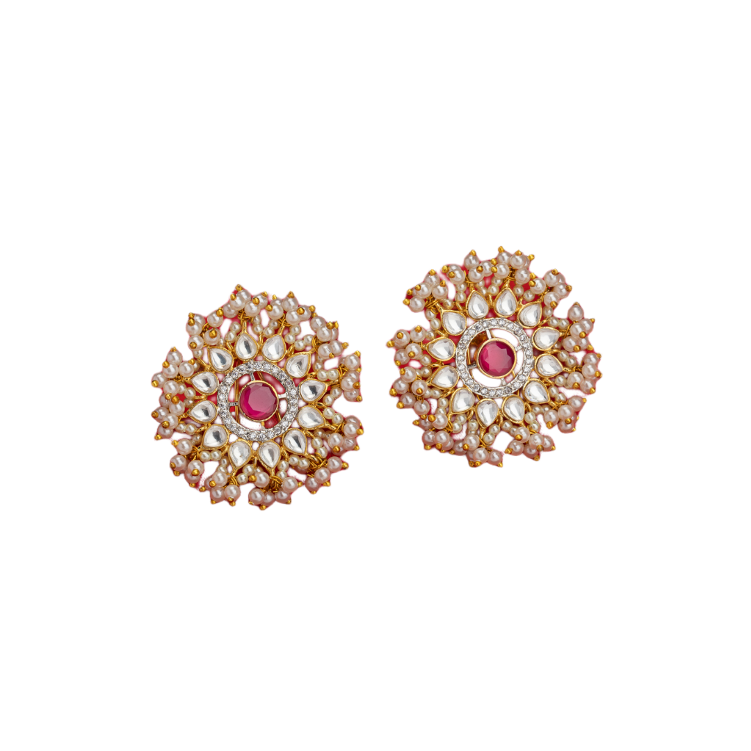 Classic round pearl earrings for an elegant and timeless traditional look