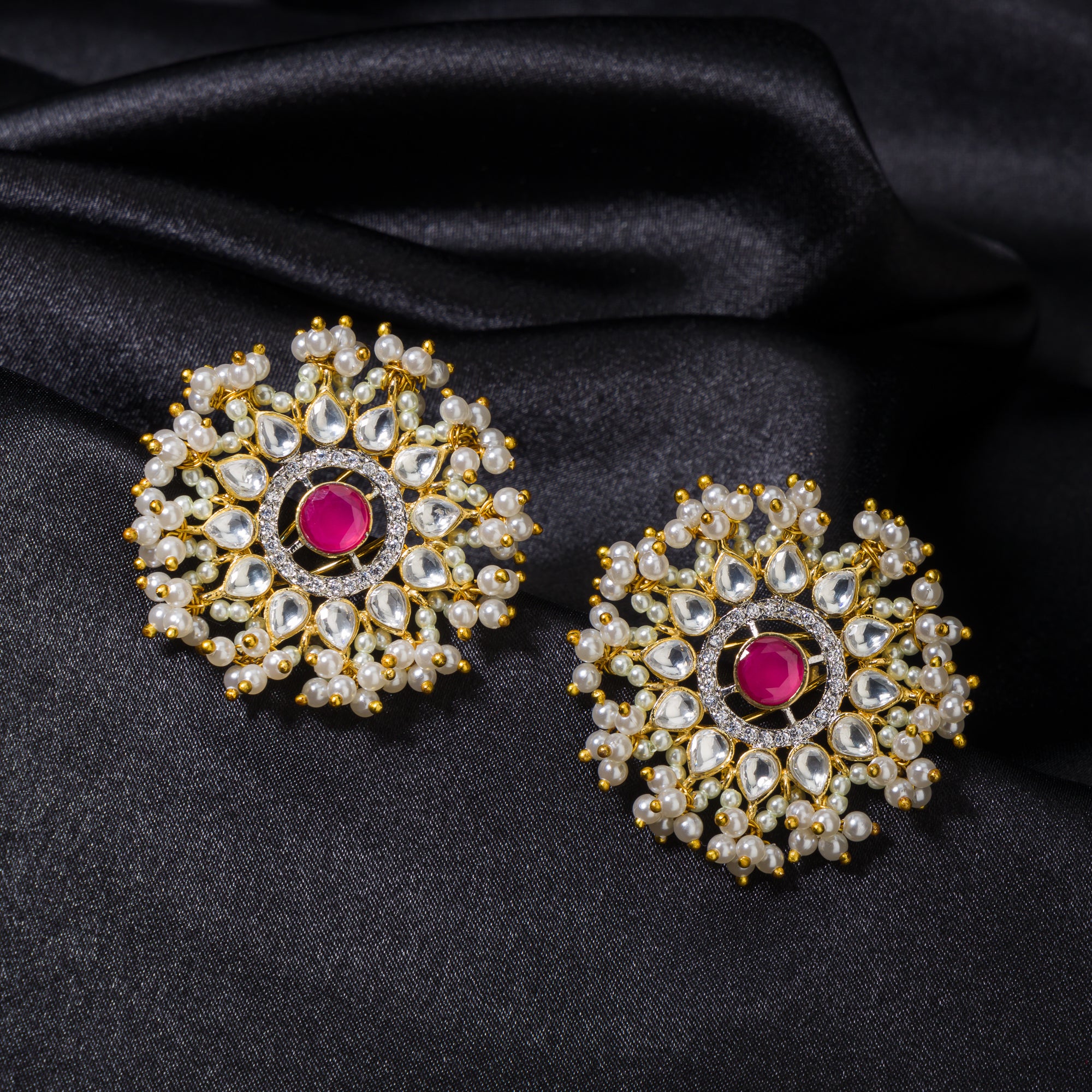 Classic round pearl earrings for an elegant and timeless traditional look