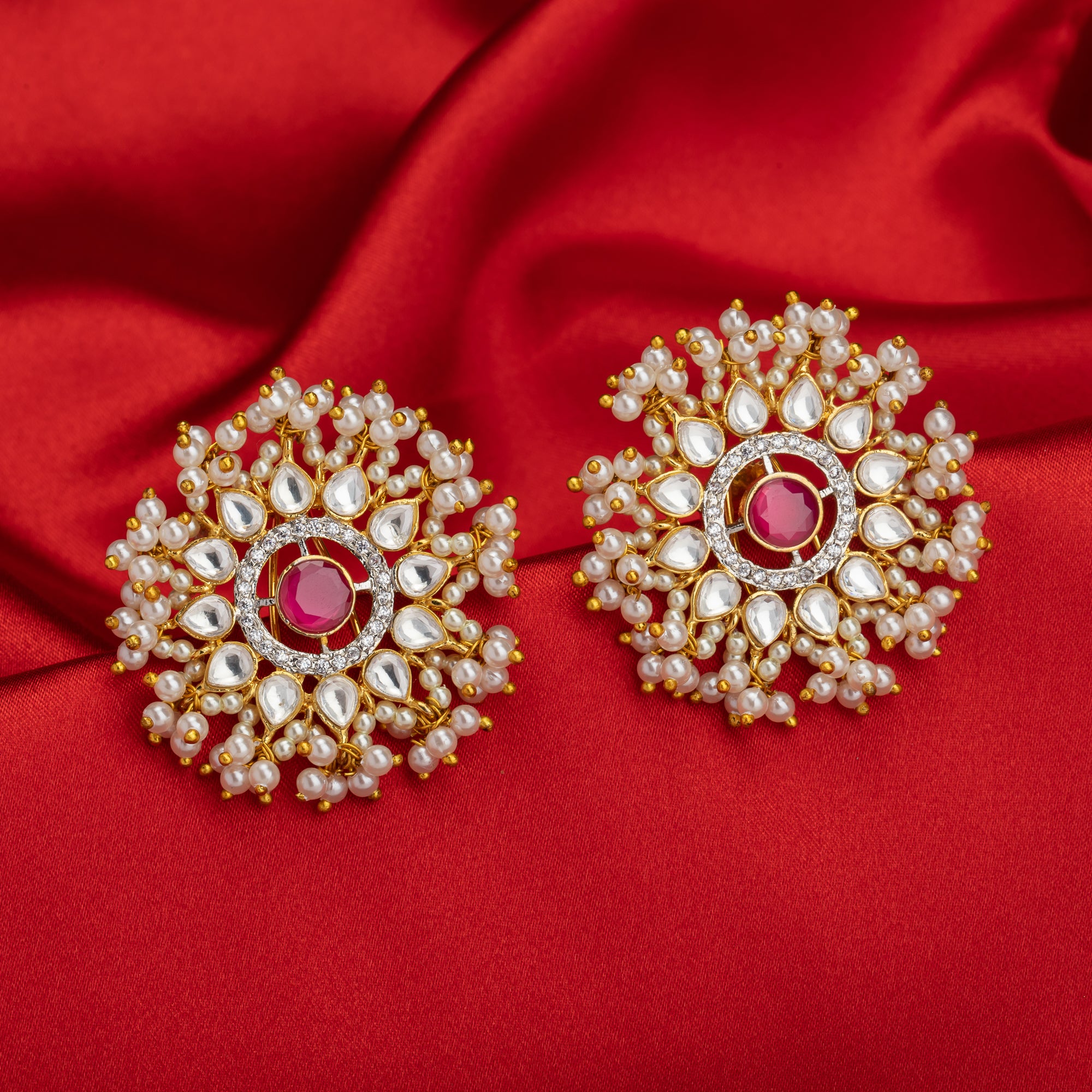 Classic round pearl earrings for an elegant and timeless traditional look