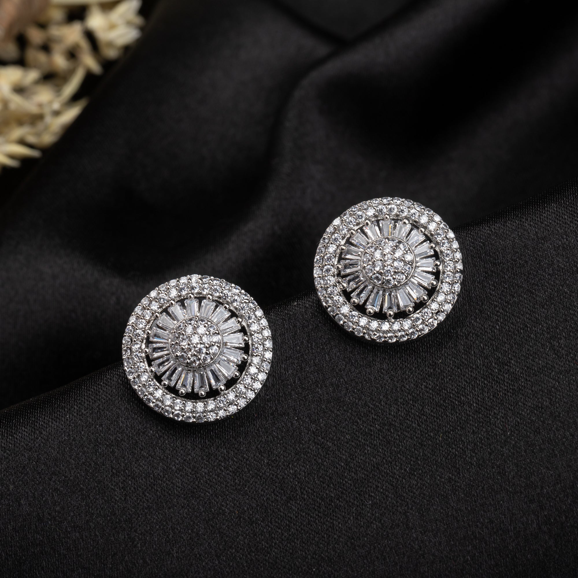 "Zircon casual studs offer effortless sparkle, perfect for everyday elegance."