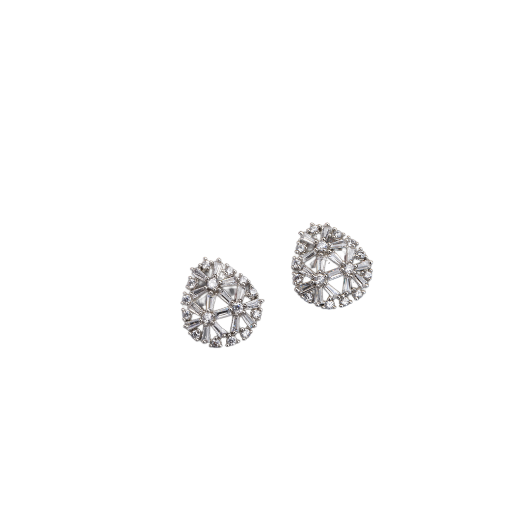 "Silver zircon studs add everyday elegance with subtle sparkle for casual wear."