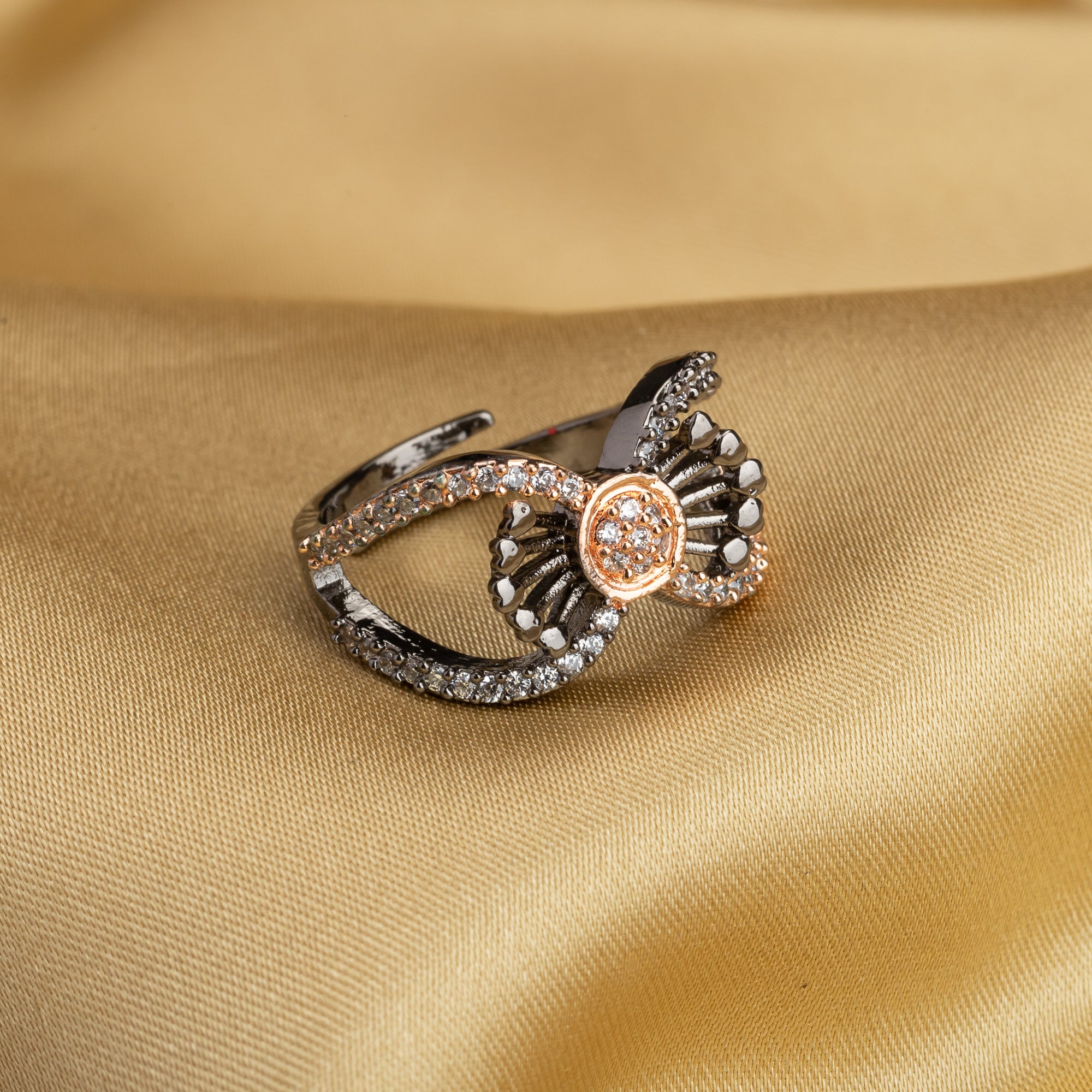 Black zircon finger ring in silver offers a sleek, versatile design for casual elegance.