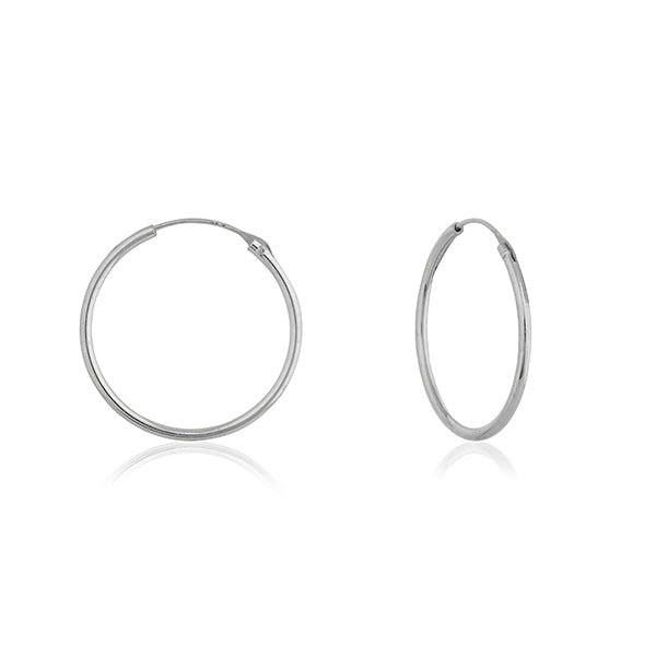 Sleek 925 silver hoop earrings with a stylish ring design, adding modern elegance to any outfit.