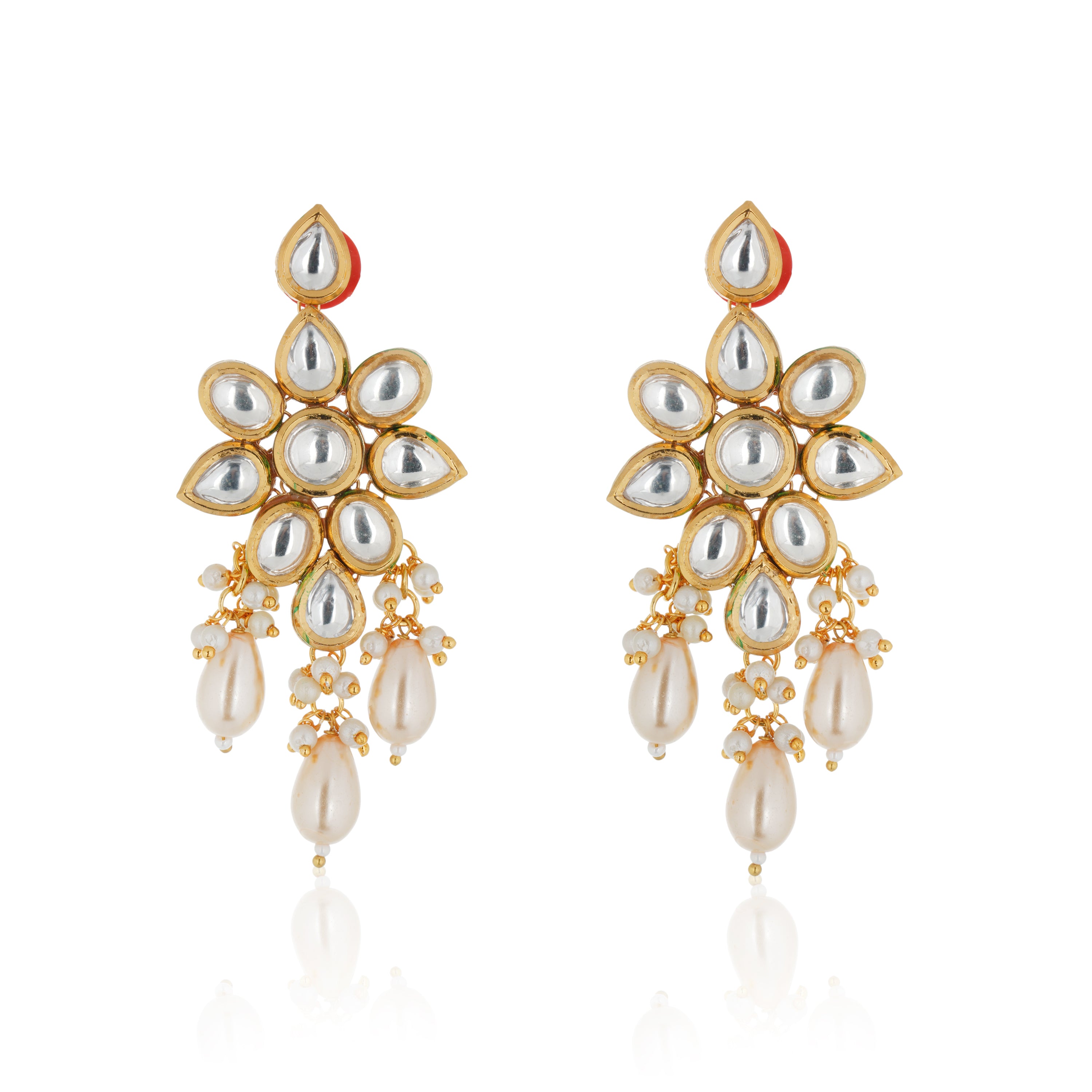 Stunning Kundan choker necklace set with intricate pearl embellishments and craftsmanship.