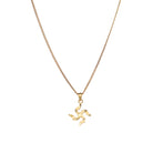 Elegant gold-tone pendant with a Swastik design, perfect for casual wear, adding a meaningful touch."
