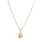 "Gold-tone pendant set featuring Shivji with half moon and trishul, perfect for casual wear."
