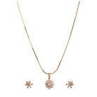 " ""Rosegold zircon pendant set with a starry look, ideal for office wear, adding a touch of charm.""
"
