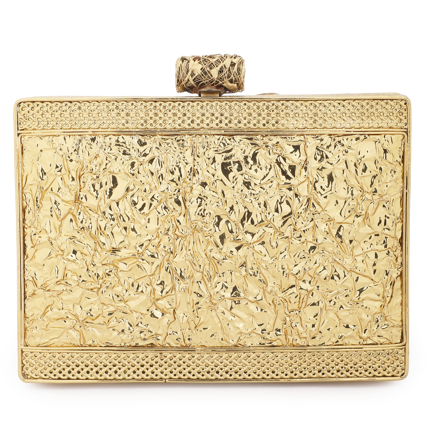 MAKE A BOLD STATEMENT WITH THIS MULTICOLOR DESIGNER BRASS MOP CLUTCH. ITS VIBRANT HUES AND INTRICATE DESIGN ADD A TOUCH OF ELEGANCE