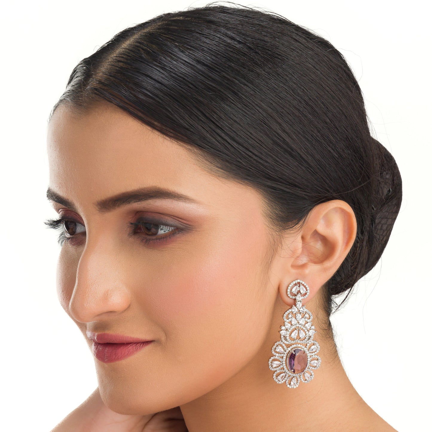 ZIRCON STUDDED STUNNING EARRINGS SET