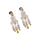 1. "Yellow zircon earrings add a bright, sunny sparkle with vibrant, elegant charm."
