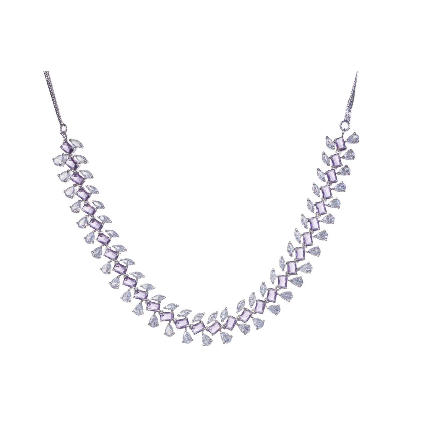 NAVY BLUE ZIRCON STONE NECKLACE DELIVERS DEEP, ELEGANT ALLURE.