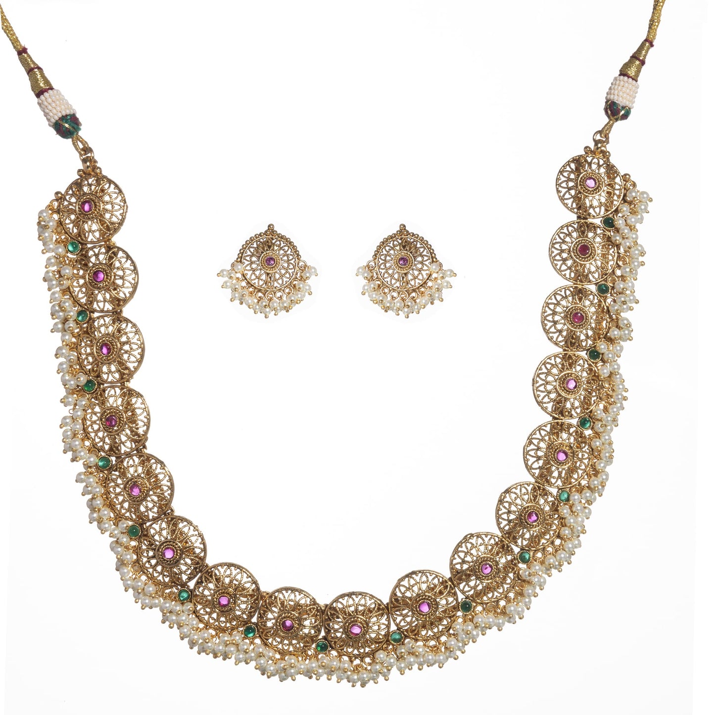 GOLDTONE NECKLACE NECKLACE SET FOR FESTIVE