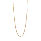 Classic gold-tone long necklace with sleek design for timeless elegance
