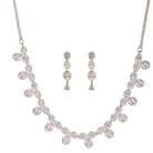 Pink zircon necklace offering vibrant sparkle for a romantic, elegant look
