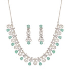 Light green zircon necklace adds a refreshing, elegant touch with subtle sparkle
