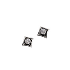 "Silver square zircon earrings bring modern sophistication and subtle sparkle for office wear."
