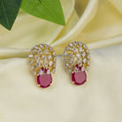 "Pink zircon earrings blend romantic charm with vibrant sparkle, perfect for any occasion."
