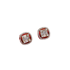 "Gold zircon square earrings for a modern, chic look with dazzling sparkle."
