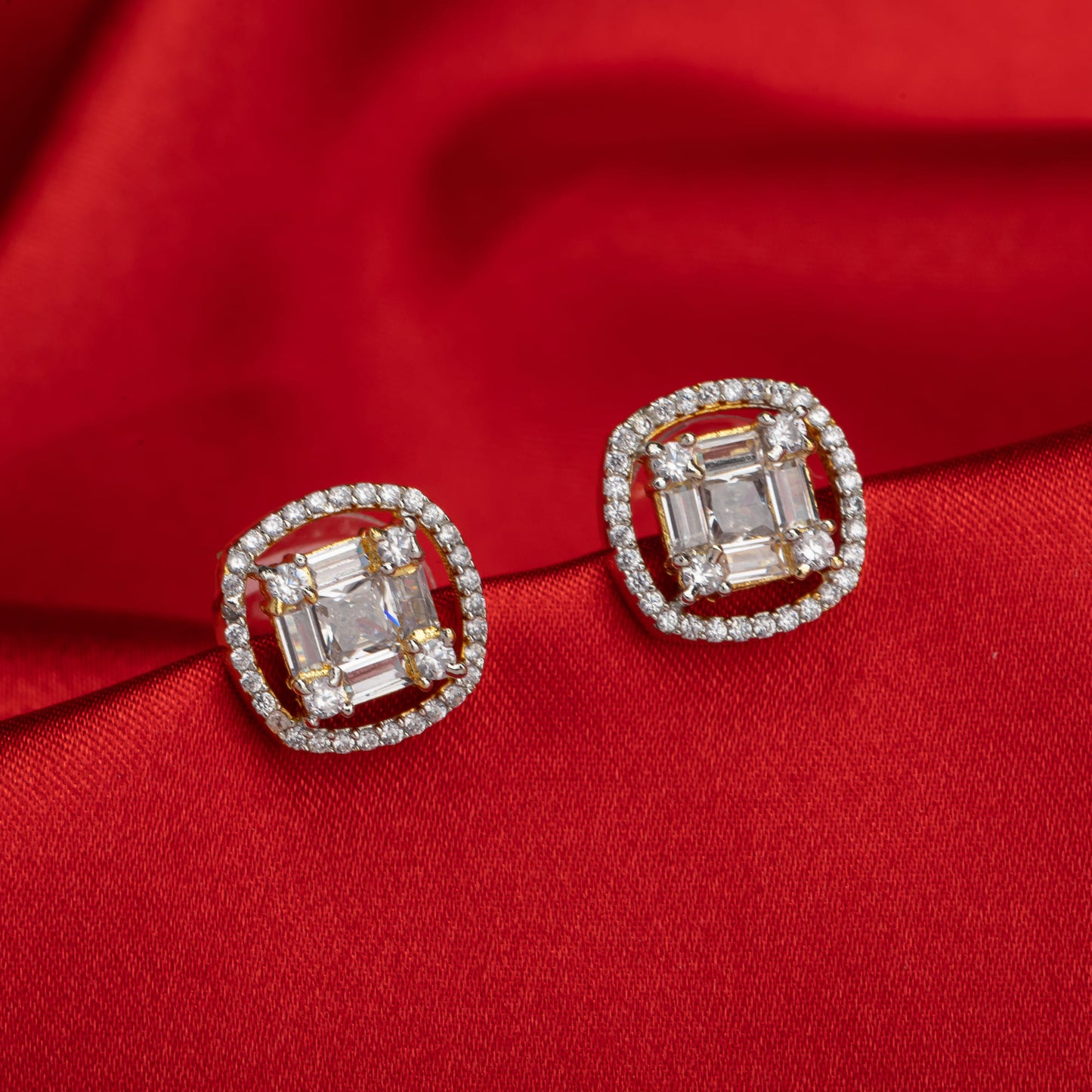 ZIRCON SQUARE EARRINGS PROVIDE A MODERN, CHIC LOOK WITH THEIR CLEAN LINES AND DAZZLING SPARKLE.