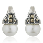 Pearl-studded 925 silver pendant set with matching earrings, adding elegance to your casual style.
