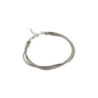 Elegant 3-layer 925 sterling silver bracelet, perfect for casual and formal occasions.
