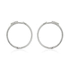 925 silver hoop earrings with sparkling zircon studs for an elegant, sophisticated look.
