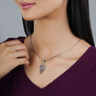 "925 silver pendant with Trisul and Damru design, reflecting spiritual and cultural charm."
