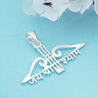 "925 silver pendant inscribed with 'Jai Shree Shyam,' symbolizing faith and devotion to Lord Shyam."
