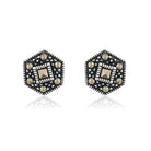 "925 sterling silver studs, timeless and versatile for elegant everyday wear."
