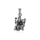 "925 silver pendant set with Narasimha Dev design, symbolizing strength and tradition."
