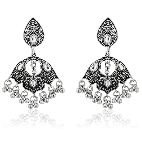 Stunning oxidized dangler earrings, ideal for adding festive charm to your look."
