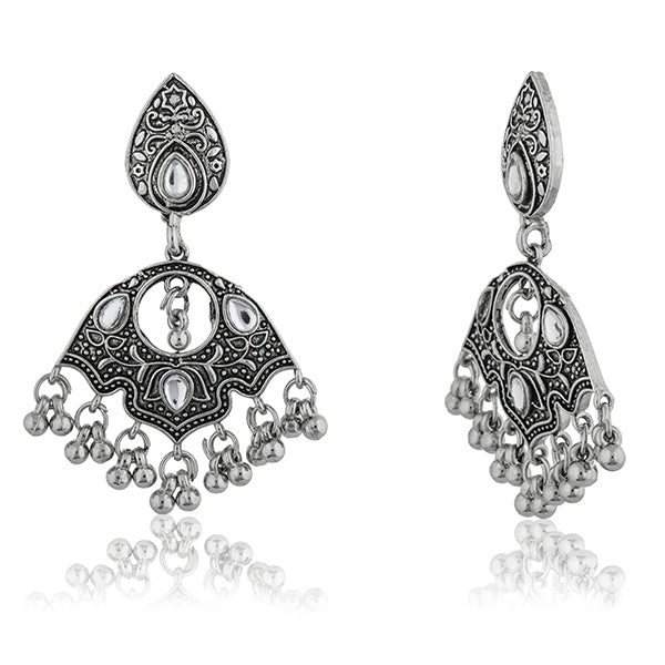 Stunning oxidized dangler earrings, ideal for adding festive charm to your look."
