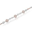 Delicate 925 silver chain bracelet with a charming heart design, perfect for casual wear
