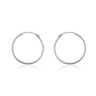 Sleek 925 silver hoop earrings with a stylish ring design, adding modern elegance to any outfit.
