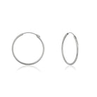 Sleek 925 silver hoop earrings with a stylish ring design, adding modern elegance to any outfit.
