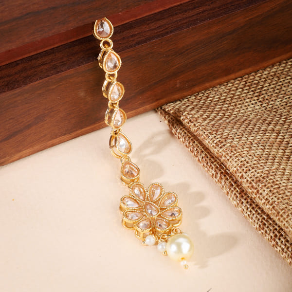 KUNDAN STUDDED GOLDTONE MAANGTIKA