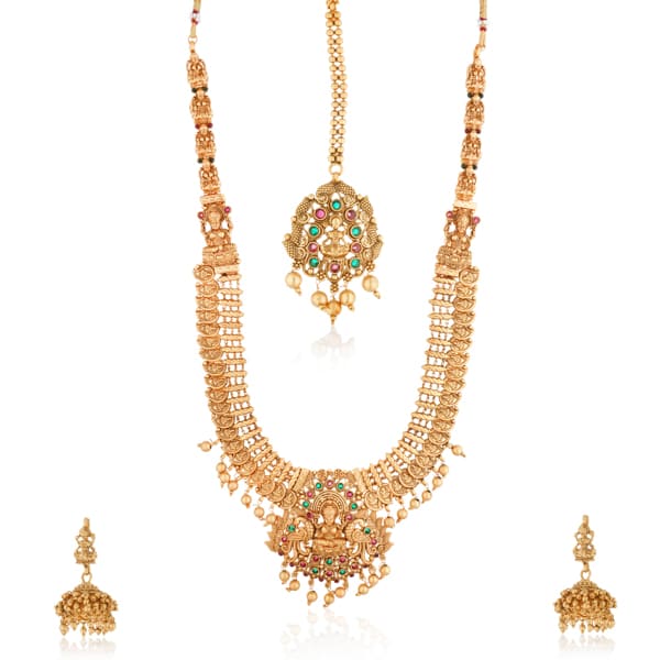 LAXMI MAA CRAFTED GOLDTONE LONG NECKLACE SET