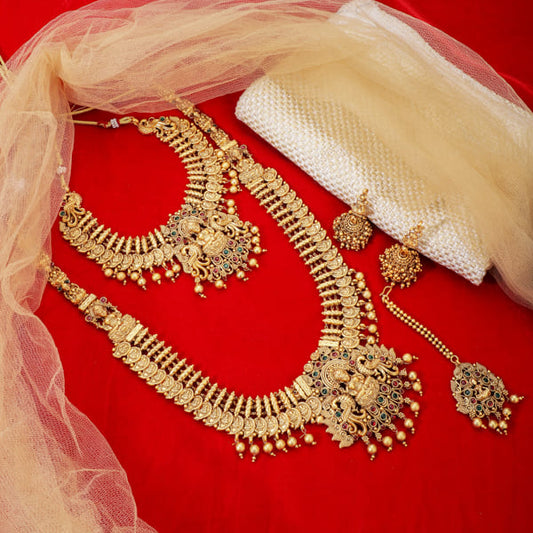 LAXMI MAA CRAFTED GOLDTONE LONG NECKLACE SET